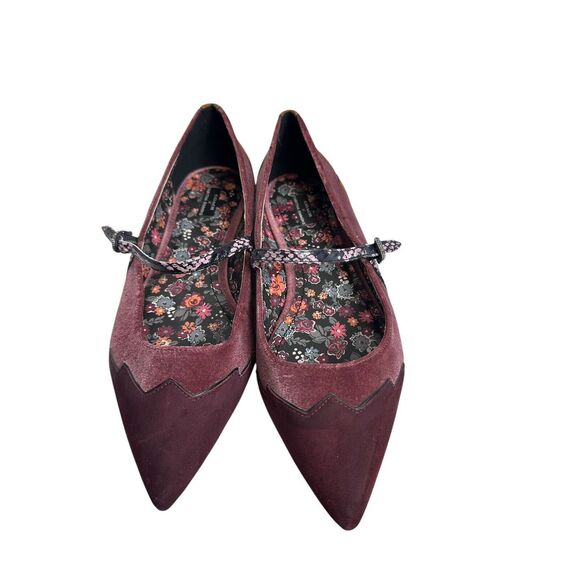 Coach Tabitha Simmons Harriette Velvet Colorblock Mary Jane Shoes Size 10 - Picture 4 of 14